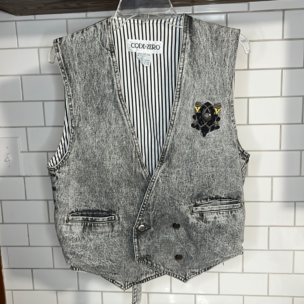 Vintage Code Zero Denim Vest Jacket Size Medium